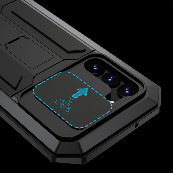 Бронированный чехол для Samsung Galaxy S23 Plus, R-JUST CamShield Slide, чёрный