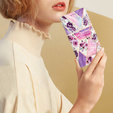 Чохол-книжка для Samsung Galaxy A25 5G, Wallet, marble & flowers, рожевий + скло 9H