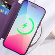 Откидной чехол для iPhone 15 Pro, RFID Wallet MagSafe CamShield, фиолетовый