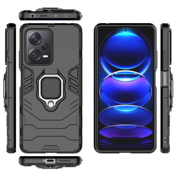 Чoхол до Xiaomi Redmi Note 12 Pro+ 5G, Kickstand Ring, чорний