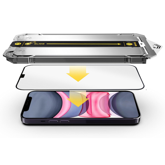 2x Скло захисне загартоване для iPhone 11 / XR, ERBORD Easy App Full Screen Protector