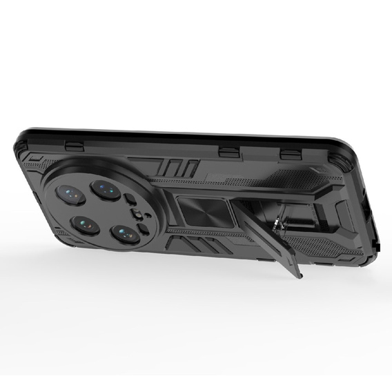 Чехол для Xiaomi 14 Ultra, Military kickstand, чёрный