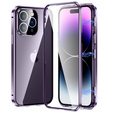 Чохол для iPhone 14 Pro Max, Magnetic Dual Glass, фіолетовий