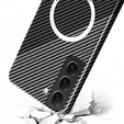 Чoхол до Samsung Galaxy S23 Plus, Magsafe Slim Carbon, чорний / сірий