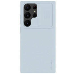 Чехол NILLKIN для Samsung Galaxy S23 Ultra, силиконовый чехол CamShield для MagSafe, синий