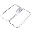 Чехол для Samsung Galaxy S22, Magnetic Dual Glass, серебряный