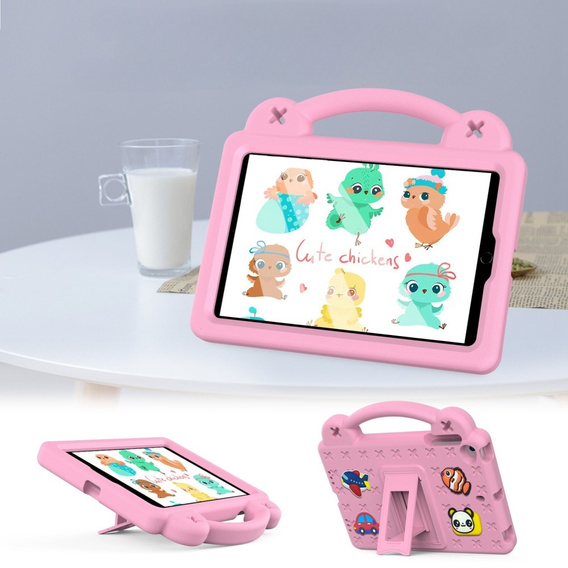 Дитячий чохол для планшета iPad mini 7.9" 2019/2015/2014/2013/2012 (5/4/3/2/1 gen.), Cute Patterns, з підставкою, рожевий