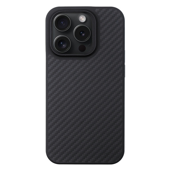 Чохол для iPhone 15 Pro Max, Aramid Fiber Cover, чорний