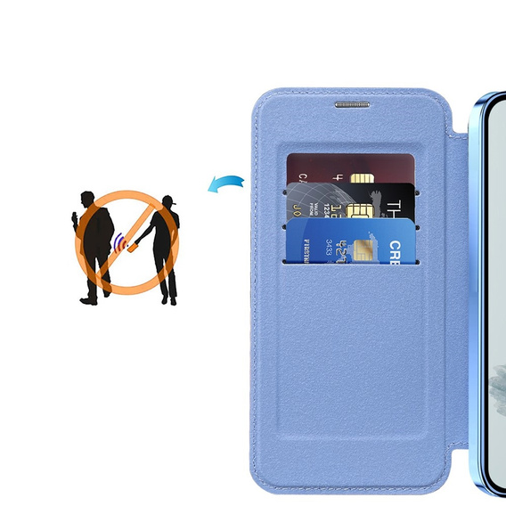 Откидной чехол для Google Pixel 9A, RFID Wallet MagSafe CamShield, синий