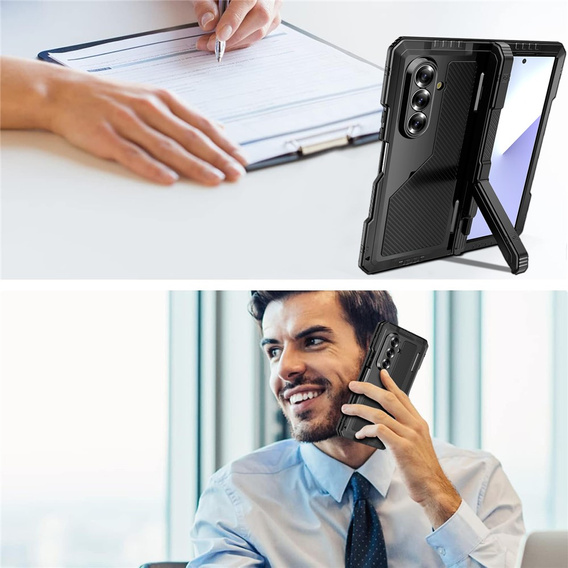 Броньований алюмінієвий чохол з підставкою та тримачем для стилуса для Samsung Galaxy Z Fold7 5G