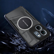 Чохол для Infinix Hot 50i 4G, з магнітною пластиною, прозорий / чорний