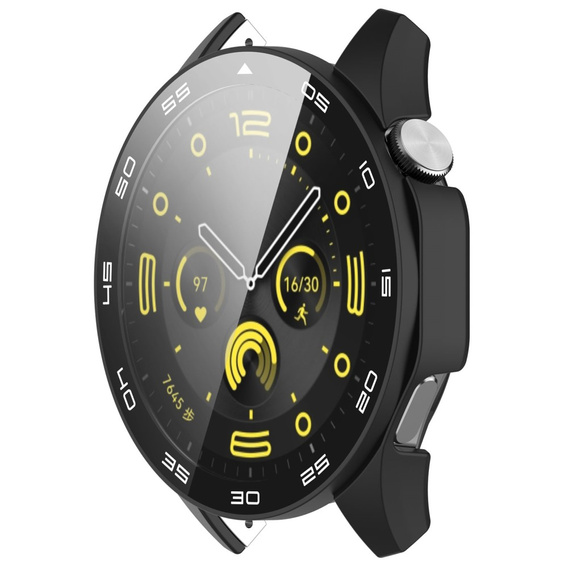 Чехол 2 в 1 + закаленное стекло для Huawei Watch GT 4 46mm, μαύρη