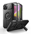 Бронированный чехол для iPhone 13 / iPhone 14, Dexnor CamProtect MagSafe, чёрный (Две рамки)