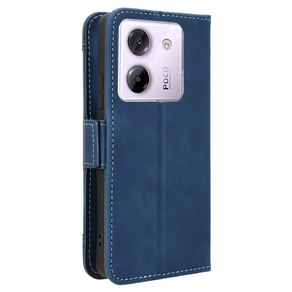Откидной чехол для Xiaomi Poco M7 Pro 5G, Card Slot, темно-синий