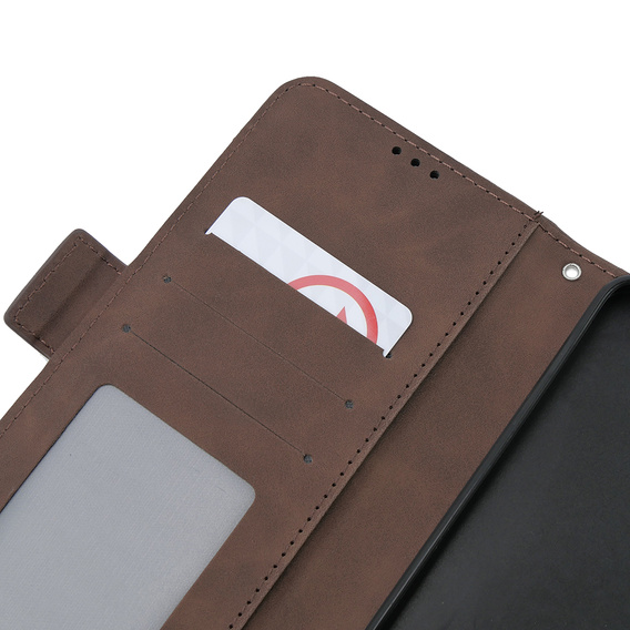 Откидной чехол для Oppo A58 4G, Card Slot, коричневый