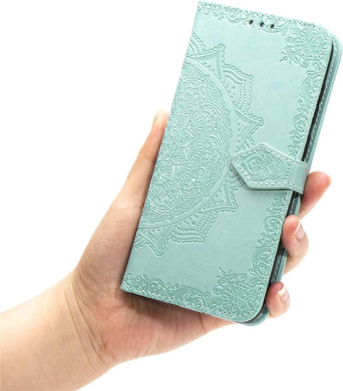 Откидной чехол для Oppo Reno 11F 5G, Mandala, зелёный
