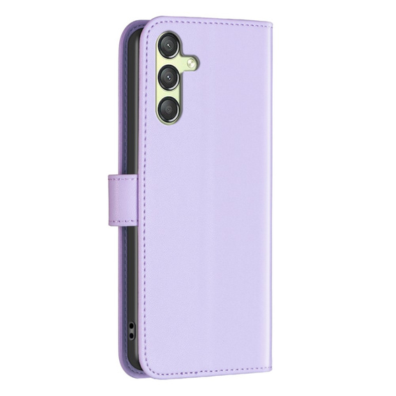 Откидной чехол для Samsung Galaxy A25 5G, BINFEN Wallet, фиолетовый + 9H стекло  