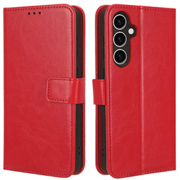 Футляр з клапаном для Samsung Galaxy A26, Crazy Horse Wallet, червоний