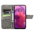 Чохол-книжка для Motorola Moto G24 / G24 Power / G04, Butterfly, сірий