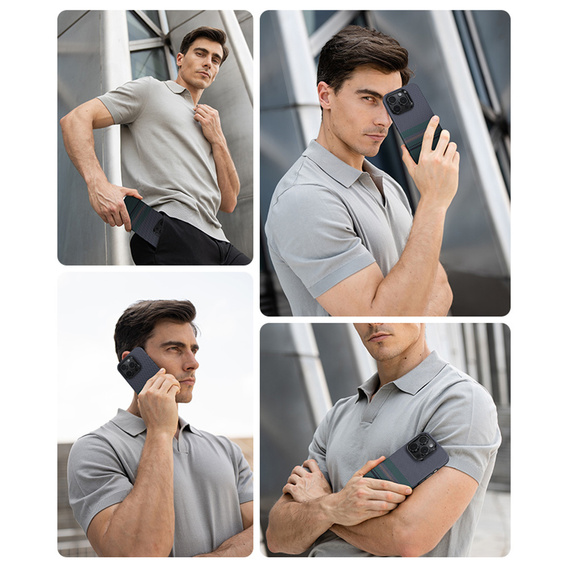 Чехол BENKS Kevlar Magnetic Armor Air Aurora 600D S062 для MagSafe для iPhone 15 Pro Max