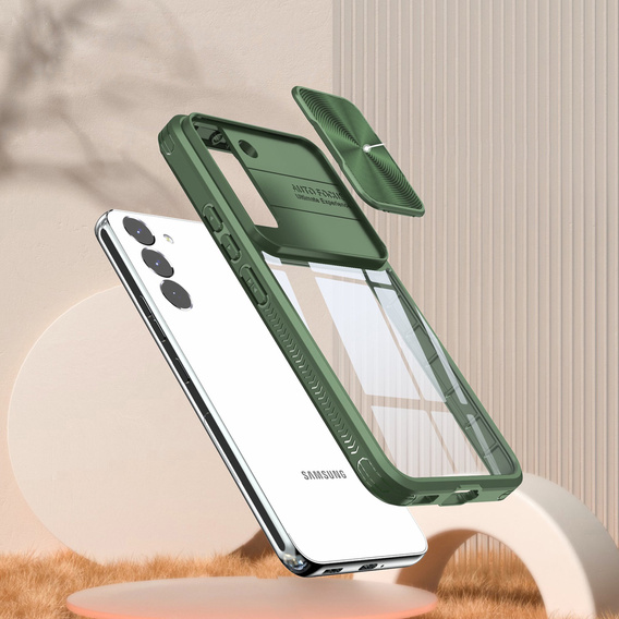 Чехол до Samsung Galaxy S23 Plus, Slide Camera, зелёный