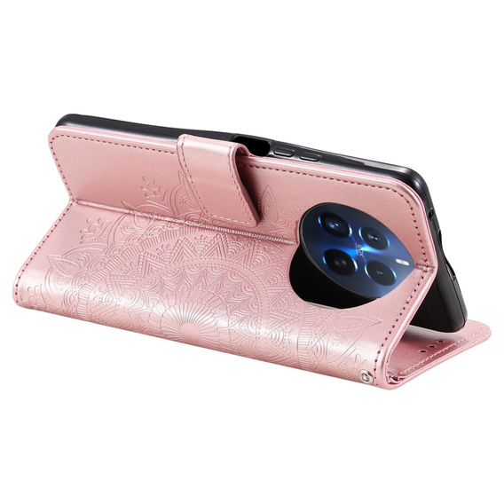 Откидной чехол для Realme 12 Pro 5G / 12 Pro+ 5G, Mandala, розовый