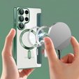 Откидной чехол для Samsung Galaxy S25 Ultra, RFID Wallet MagSafe CamShield, зелёный