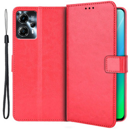 Футляр з клапаном для Motorola Moto G13 / G23 4G, Crazy Horse Wallet, червоний