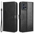 Футляр з клапаном для Motorola Edge 30 Fusion 5G, Crazy Horse Wallet, чорний