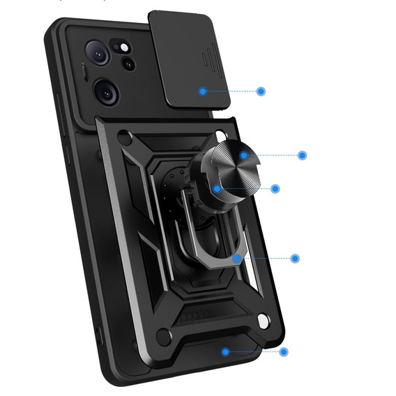Чохол NOX Camera Slide Xiaomi 13T / 13T Pro, CamShield Slide, чорний