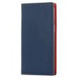 Чохол-книжка для iPhone 14 Pro, Litchi Skin Grain, темно-синій