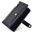 Откидной чехол для Samsung Galaxy S23, Wallet Zipper Pocket, чёрный