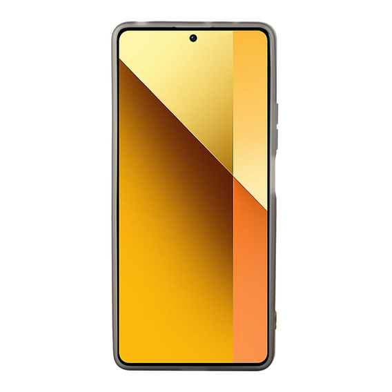 Чохол для Xiaomi Redmi Note 13 5G, Glittery Powder, сірий + загартоване скло 9H