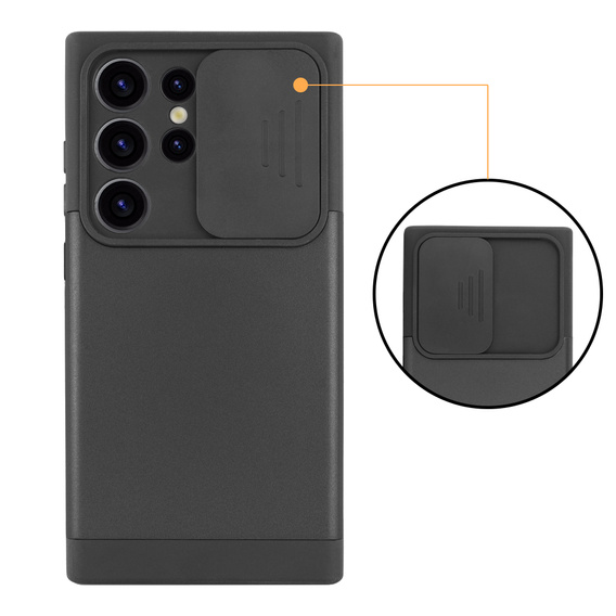 Чехол до Samsung Galaxy S24 Ultra, ERBORD MagProtect Slide Camera, чёрный