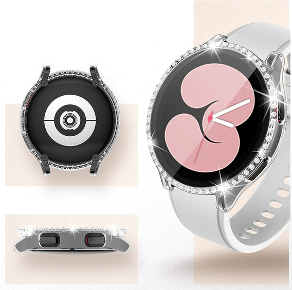 2в1 чехол и защитное стекло для часов Samsung Galaxy Watch 5 44mm, Clear