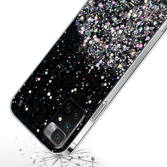 Чoхол до Xiaomi Redmi 10, Glittery, чорний