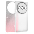 Чехол до Xiaomi Redmi A3, Glittery Powder, белый / розовый