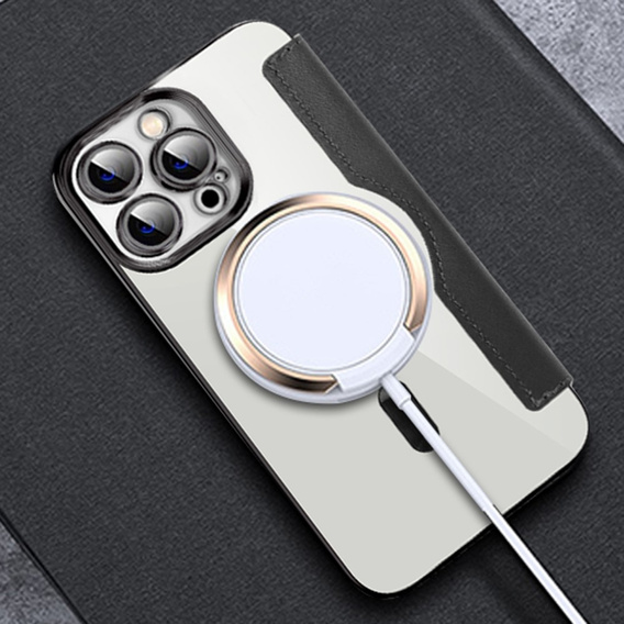Откидной чехол для iPhone 12 Pro Max, RFID Wallet MagSafe CamShield, чёрный