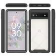 Чехол для Google Pixel 6a, Shockproof, с пленкой, чёрный