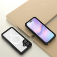 Чехол Redpepper для iPhone 17, водонепроницаемый IP68, для MagSafe, прозрачный с черными боками