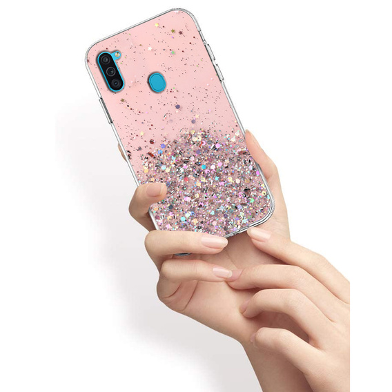 Чехол до Samsung Galaxy A11 / M11, Glittery, розовый