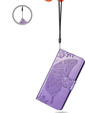 Откидной чехол для Motorola Edge 50 Pro, Butterfly, фиолетовый