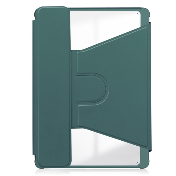 Чехол клавиатура для Samsung Galaxy Tab S10 Lite / S10 FE / S9 FE, Rotary 360° Leather, тёмно-зелёный
