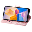 Чохол-книжка для Infinix Hot 40i, Butterfly, рожевий rose gold