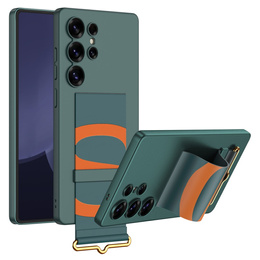 Чехол до Samsung Galaxy S25 Ultra, GKK Strap Case, зелёный