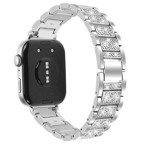 Бриллиантовый браслет для Xiaomi Smart Band 8 Pro, серебристый