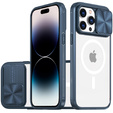 Чехол до iPhone 14 Pro Max, Slide Camera Magsafe, синий