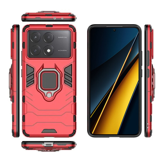 Чoхол до Xiaomi Poco X6 Pro 5G, Kickstand Ring, чорний