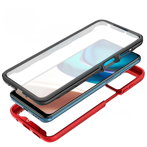 Чoхол Shockproof до Motorola Moto G42 4G, із захисним екраном, червоний