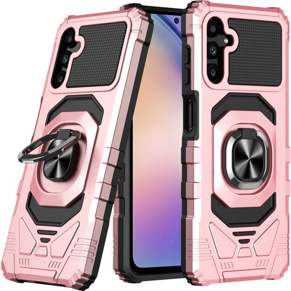 Чехол для Samsung Galaxy S23 FE, бронированный с подставкой и ручкой-планшетом, фиолетовый